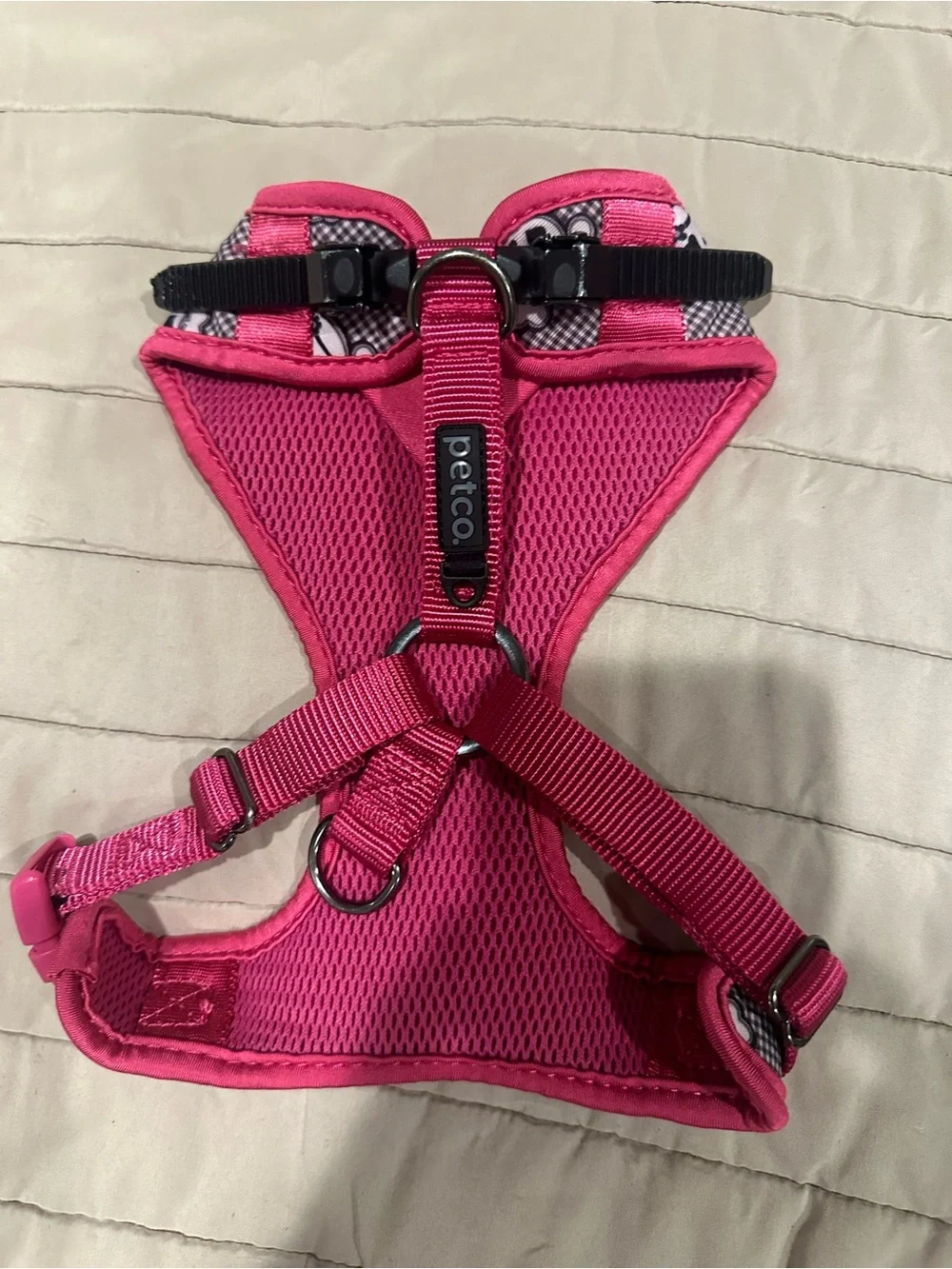 Pink Skull Print Dog Harness